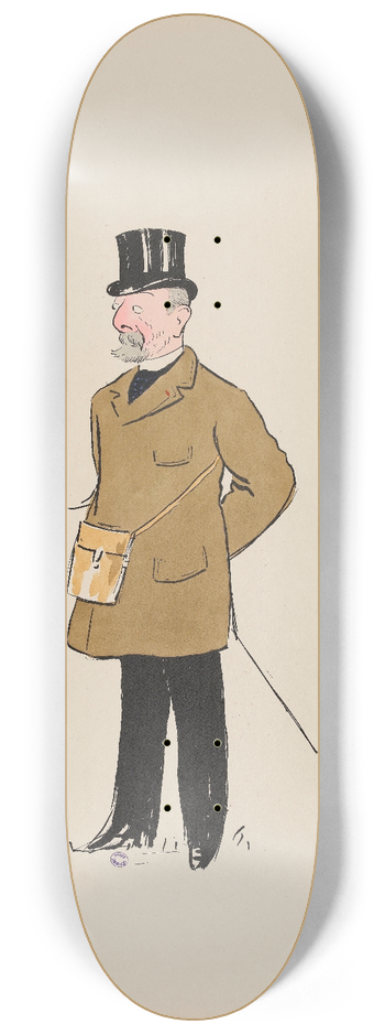 Georges Goursat (Sem) - Monsieur Edmond Blanc 8.25 inch art skate deck