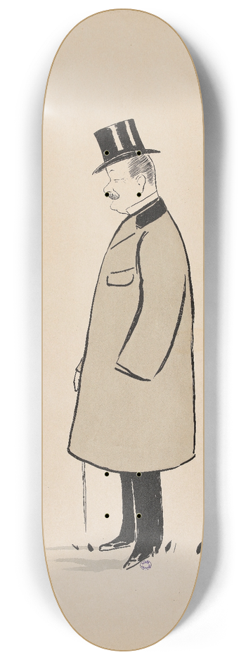 Georges Goursat (Sem) - Monsieur Jean Prat 8.25 inch art skate deck