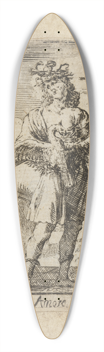 Johann Wilhelm Baur - Tormento damore 39.3 inch art pintail longboard deck