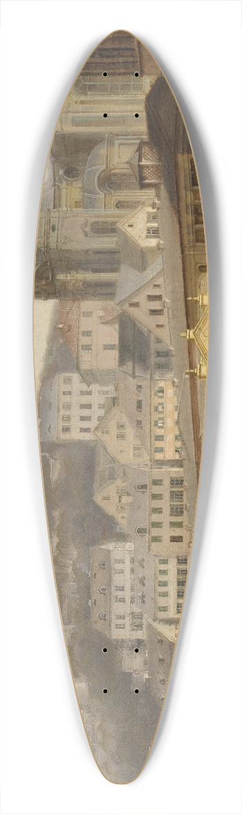 Johann Wilhelm Jankowski - Blick auf Karlsbad 39.3 inch art pintail longboard deck