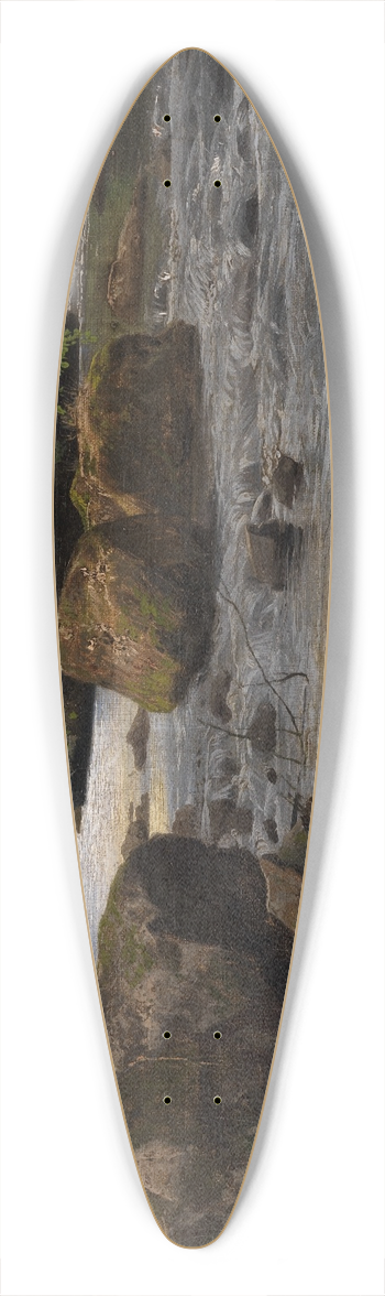 Johann Wilhelm Schirmer - Bergbach mit sitzendem Maler 39.3 inch art pintail longboard deck