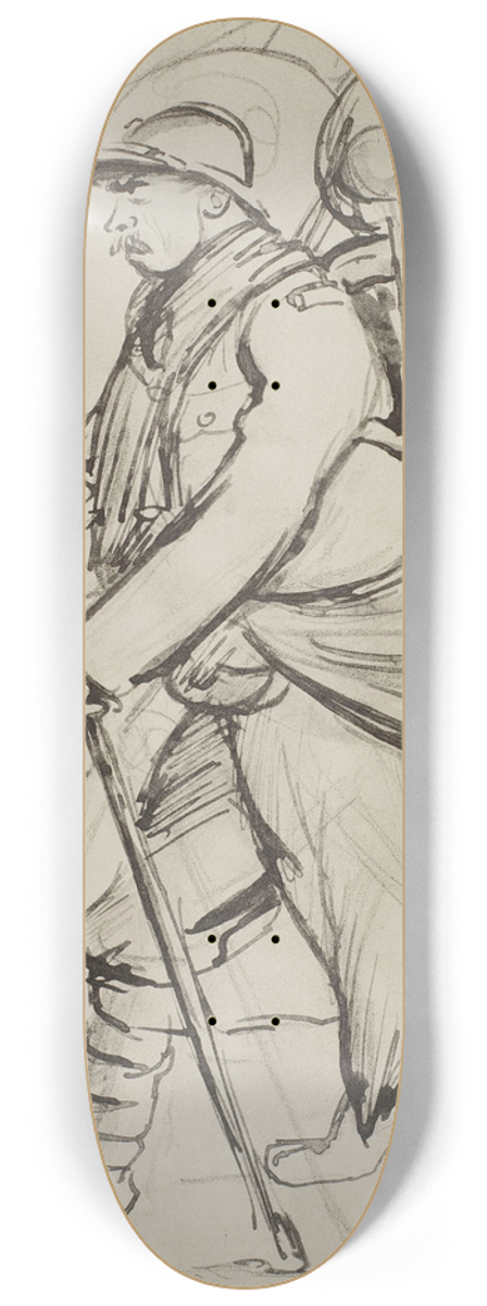 Georges Goursat (Sem) - Poilu de profil 8.25 inch art skate deck