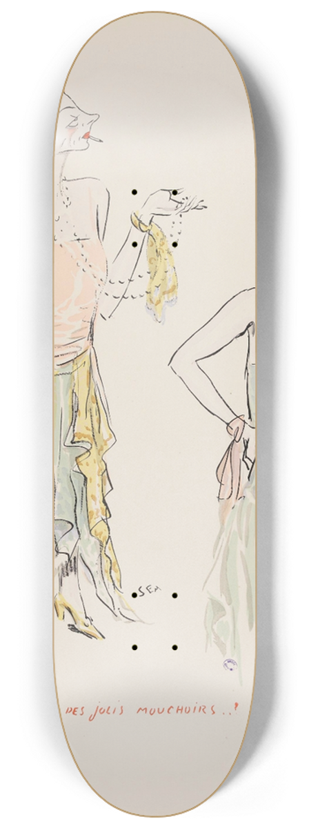 Georges Goursat (Sem) - qui veut des jolis mouchoirs 8.25 inch art skate deck