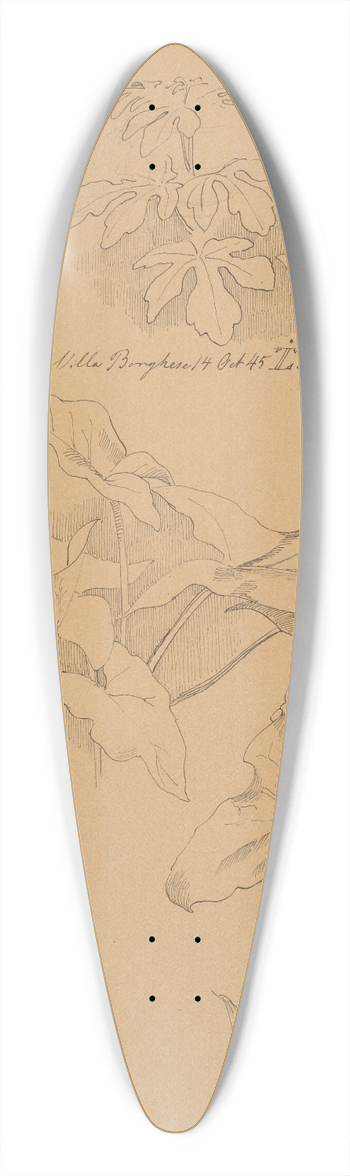 Johan Thomas Lundbye - Bladstudier bla af en Kala verst- blyantskrads af fronton 39.3 inch art pintail longboard deck