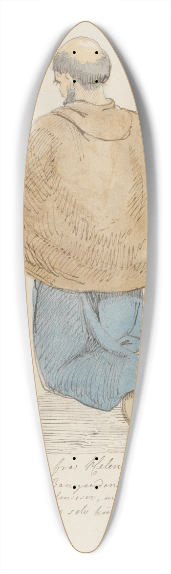 Johan Thomas Lundbye - Knlende mand 39.3 inch art pintail longboard deck