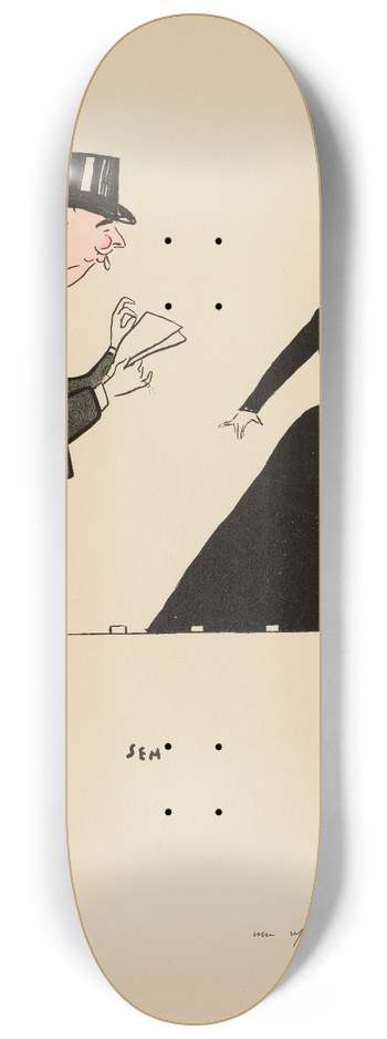 Georges Goursat (Sem) - Une rptition  la rue Royale 8.25 inch art skate deck