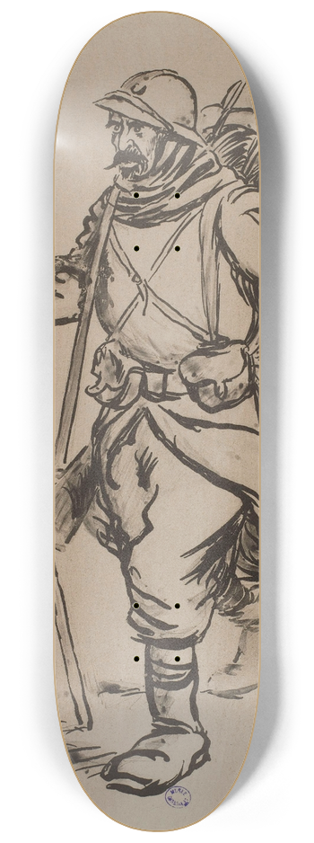 Georges Goursat (Sem) -  Verdun 8.25 inch art skate deck