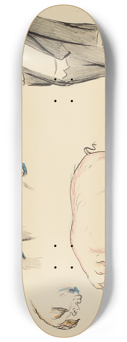 Georges Goursat (Sem) - What a pig this Sem ! 8.25 inch art skate deck