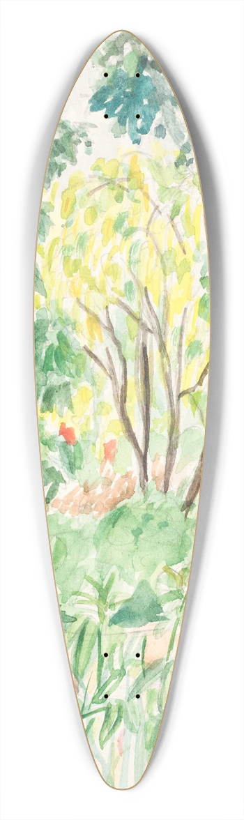 John Christensen - Guldregn i en have 39.3 inch art pintail longboard deck