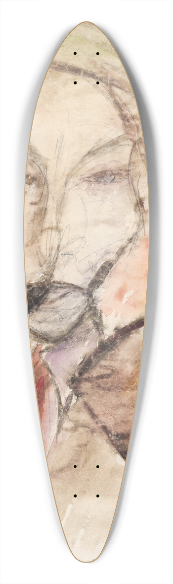 John Christensen - Portrt af maleren Helmuth Thomsen 39.3 inch art pintail longboard deck