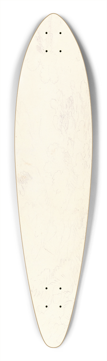 John Constable - Old Sarum at Noon 39.3 inch art pintail longboard deck
