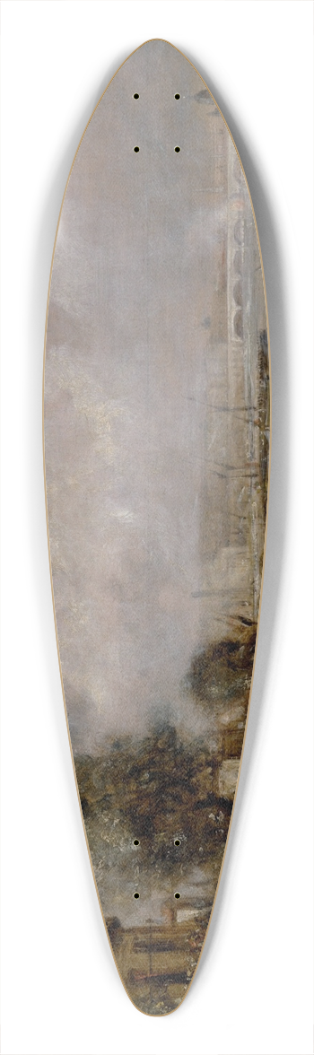 John Constable - The Opening of Waterloo Bridge 39.3 inch art pintail longboard deck