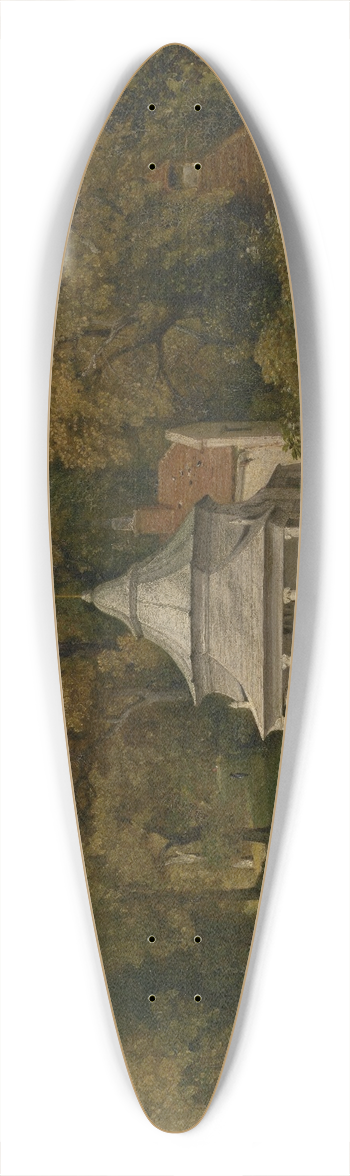 John Constable - The Quarters behind Alresford Hall 39.3 inch art pintail longboard deck