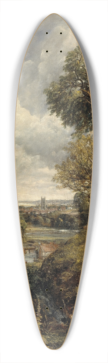 John Constable - The Vale of Dedham 39.3 inch art pintail longboard deck
