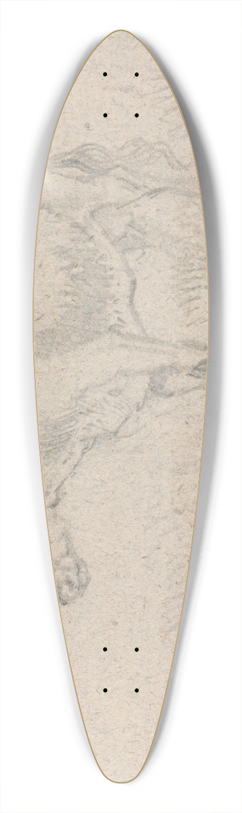 John Crome - A Cow 39.3 inch art pintail longboard deck