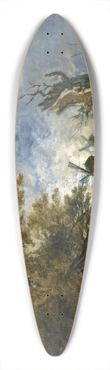 John Crome - Moonlight on the Yare 39.3 inch art pintail longboard deck