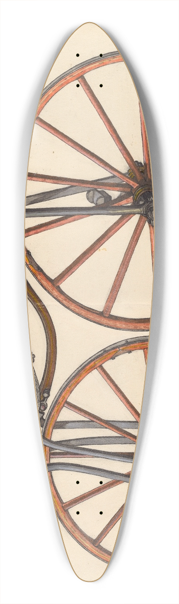 John Cutting - Bicycle 39.3 inch art pintail longboard deck