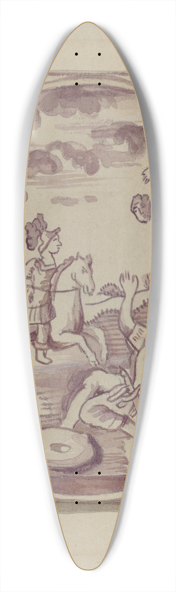 John Dixon - Fireplace Tile 39.3 inch art pintail longboard deck