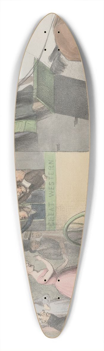 John Doyle - Breaking up for the Vacation 39.3 inch art pintail longboard deck