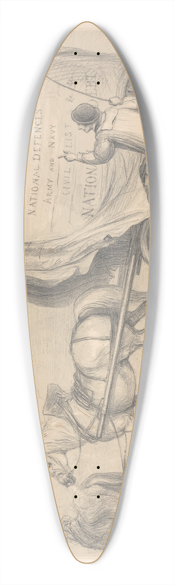 John Doyle - The State Wagon in Difficulties 39.3 inch art pintail longboard deck