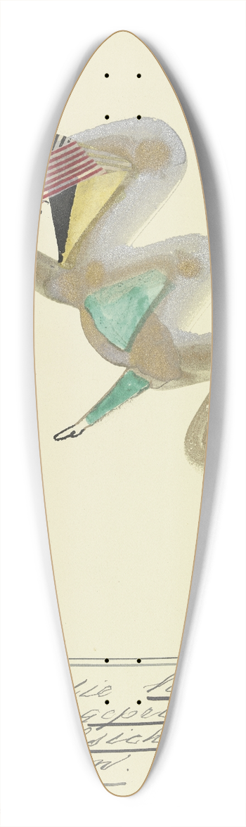 John Elsas - Ich bin die Nachsicht  39.3 inch art pintail longboard deck