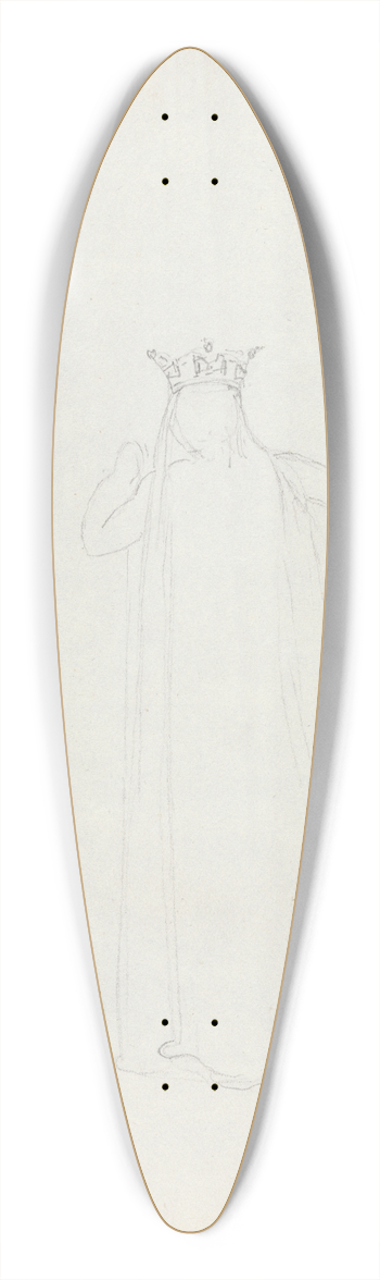 John Flaxman - Back View of Mrs. Siddons 39.3 inch art pintail longboard deck