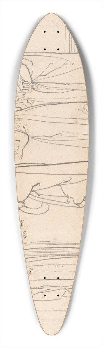 John Flaxman - Illustration to Pilgrims Progress 39.3 inch art pintail longboard deck