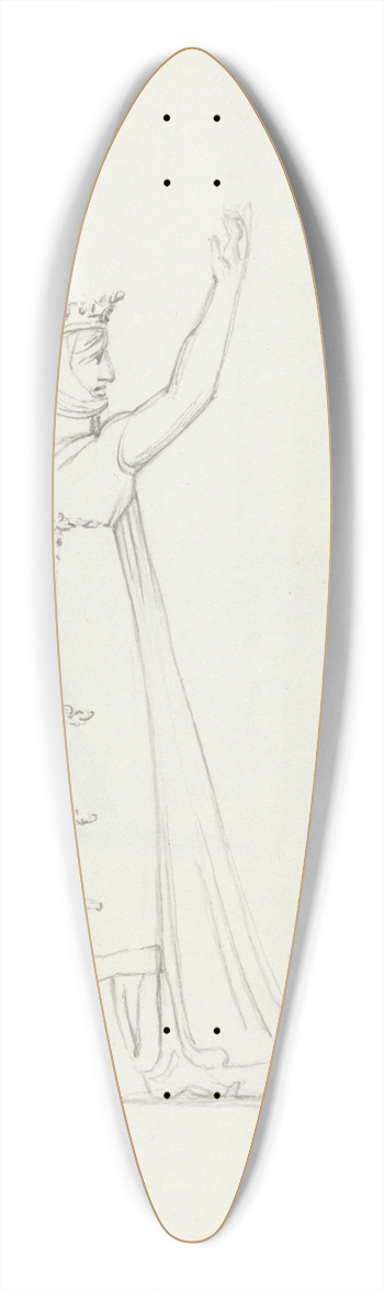 John Flaxman - Mrs. Siddons leading child by the hand with left arm raised 39.3 inch art pintail longboard deck