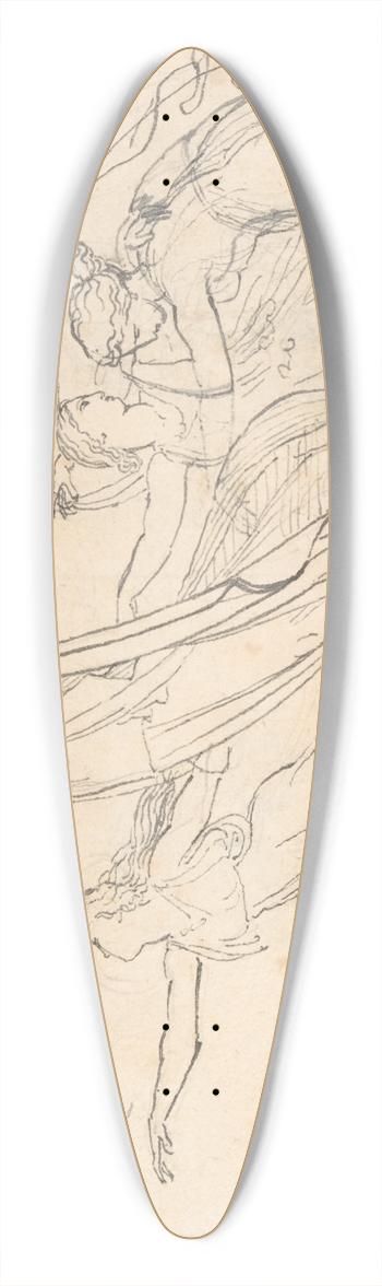 John Flaxman - Popes Odyssey, Book 12 39.3 inch art pintail longboard deck