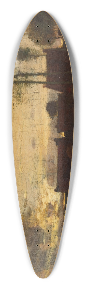 John Francis Murphy - Small Landscape 39.3 inch art pintail longboard deck