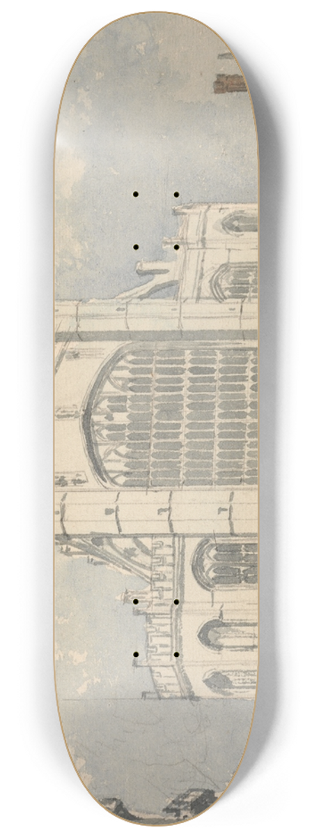 George Sidney Shepherd - St. Georges Chapel, Windsor, Berks. 8.25 inch art skate deck