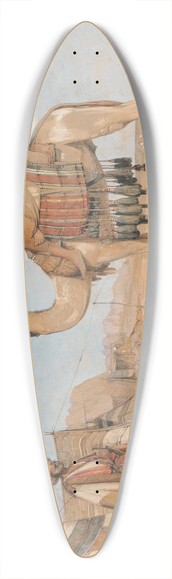 John Frederick Lewis - A Bedouin Encampment; Or, Bedouin Arabs 39.3 inch art pintail longboard deck