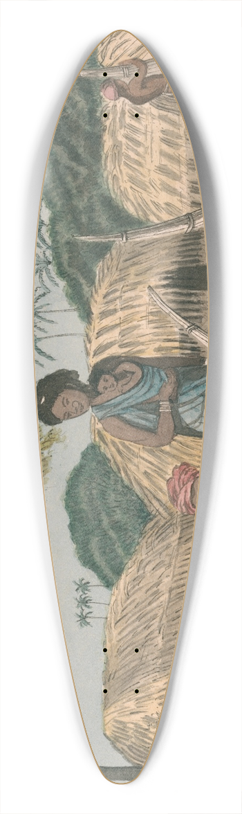 John Gantz - The Basket Maker 39.3 inch art pintail longboard deck