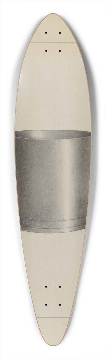 John Garay - Pewter Beaker 39.3 inch art pintail longboard deck