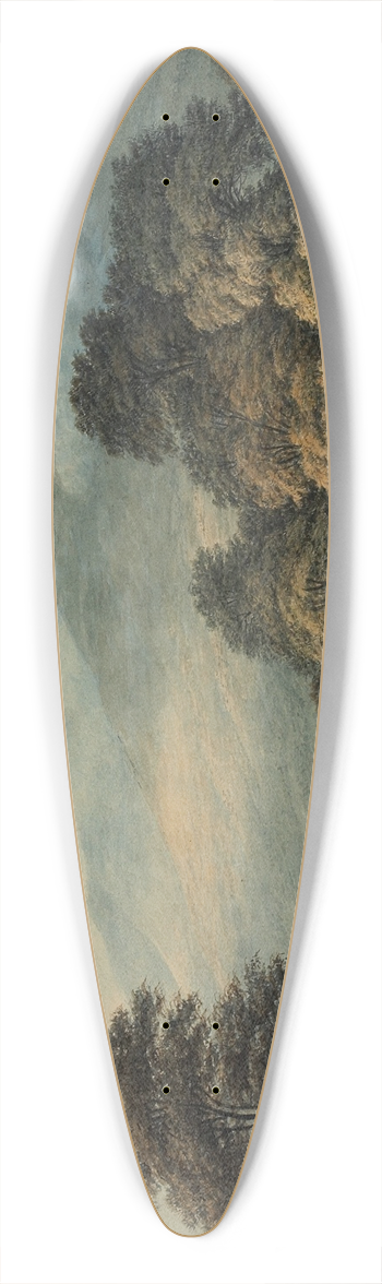 John Glover - Extensive Landscape with Distant Mountains 39.3 inch art pintail longboard deck