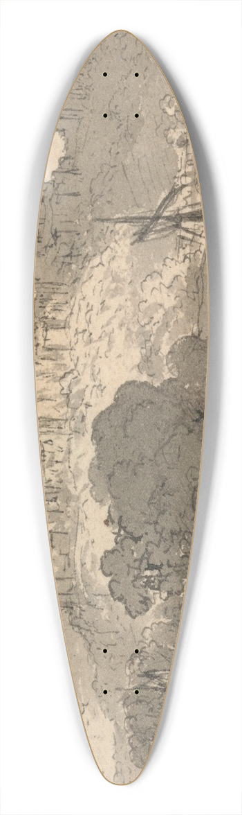 John Glover - Windsor Castle 39.3 inch art pintail longboard deck