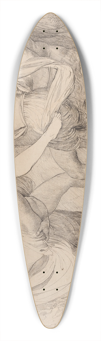 John Hamilton Mortimer - Bacchanal 39.3 inch art pintail longboard deck