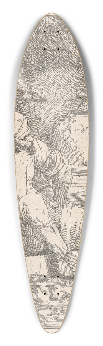 John Hamilton Mortimer - Reposa 39.3 inch art pintail longboard deck
