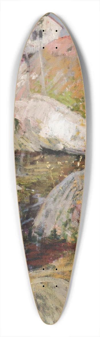 John Henry Twachtman - My Summer Studio 39.3 inch art pintail longboard deck