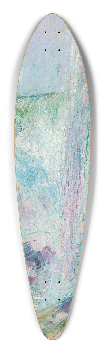 John Henry Twachtman - Niagara Falls 39.3 inch art pintail longboard deck