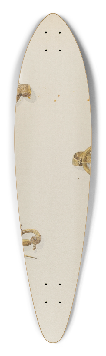 John H. Tercuzzi - Brooch 39.3 inch art pintail longboard deck