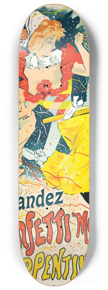 Georges Meunier - Les Confetti 8.25 inch art skate deck