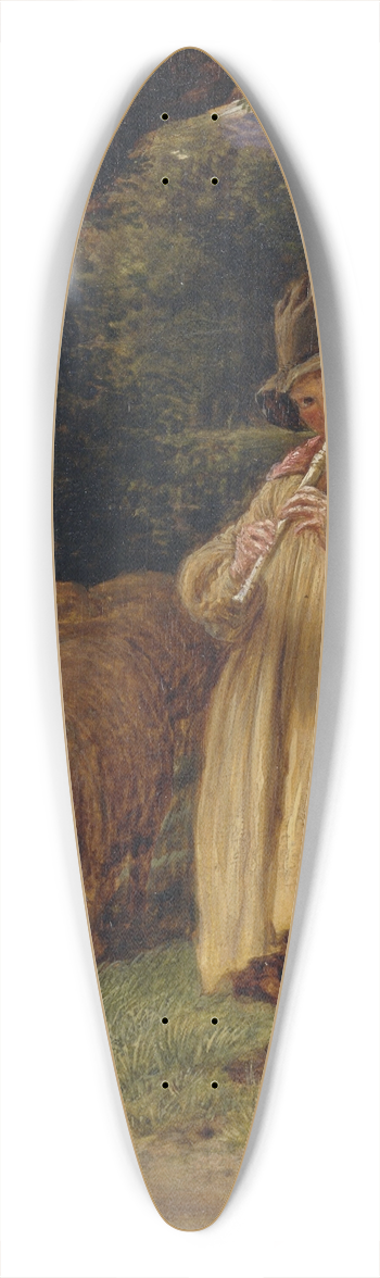 John Linnell - Shepherd Boy Playing A Flute 39.3 inch art pintail longboard deck
