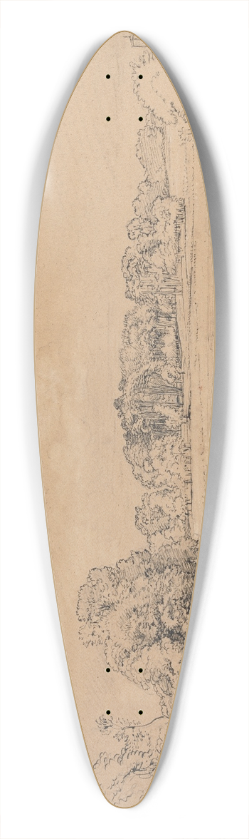 John Linnell - Tythrop 39.3 inch art pintail longboard deck