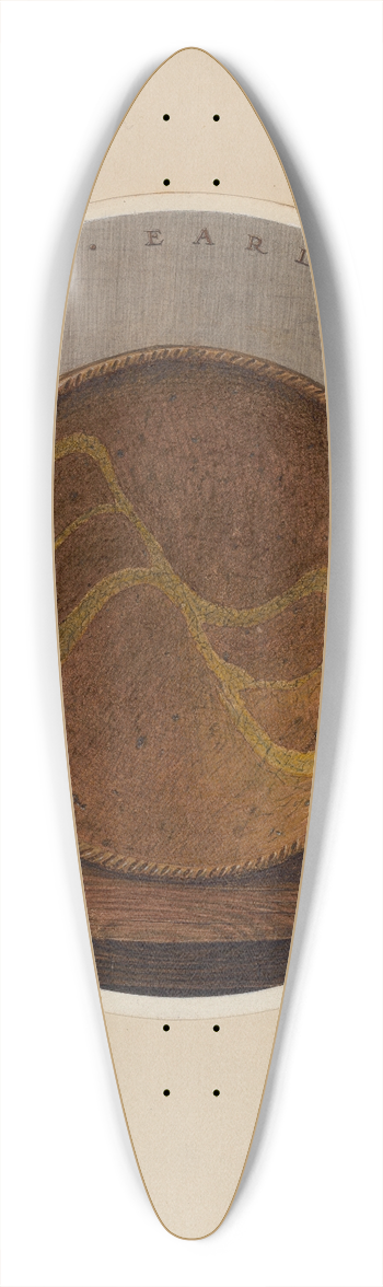 John Matulis - Small Plate or Saucer 39.3 inch art pintail longboard deck