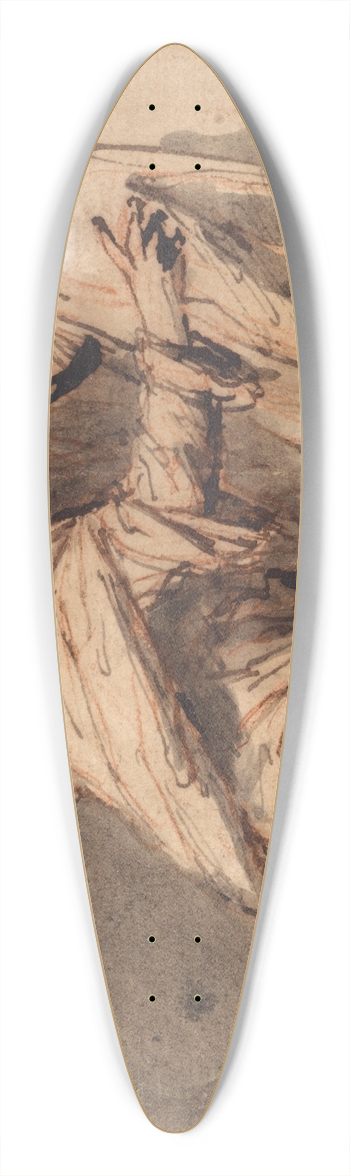 John Michael Rysbrack - Penitent Magdalene 39.3 inch art pintail longboard deck