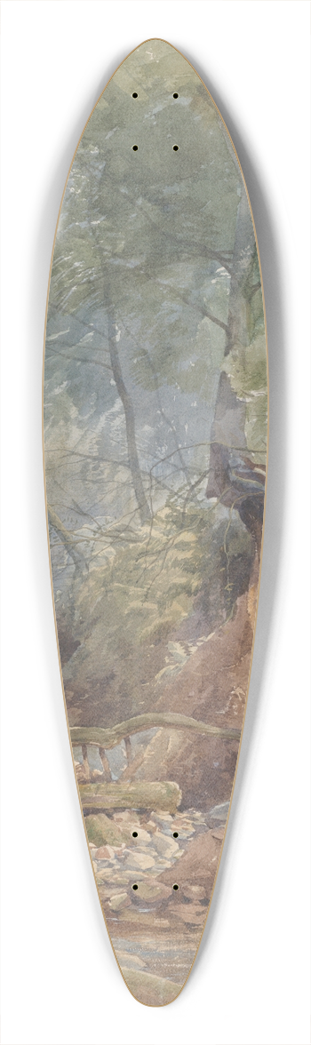 John Middleton - A Stream Near Clovelly, North Devon 39.3 inch art pintail longboard deck