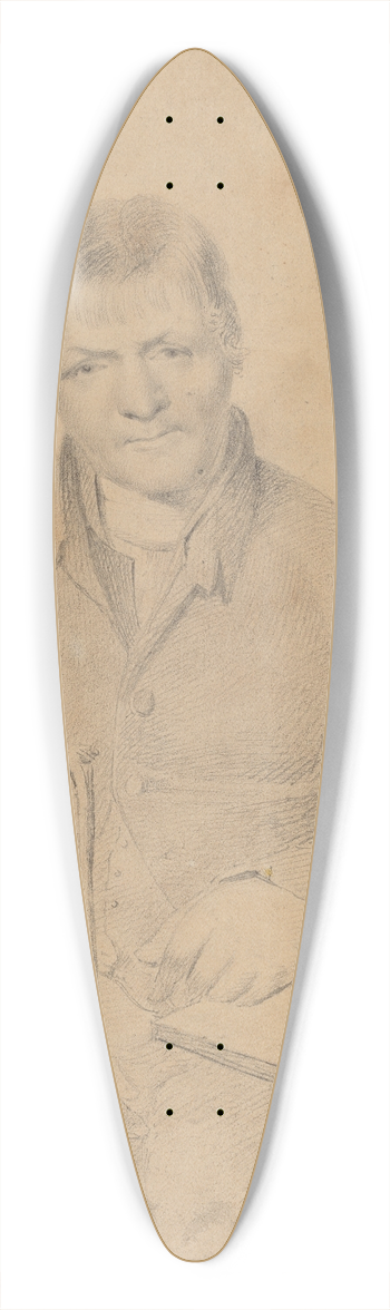 John Rubens Smith - Man Seated at a Table 39.3 inch art pintail longboard deck