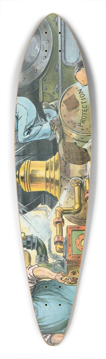John Samuel Pughe - Firing up the wrong boiler 39.3 inch art pintail longboard deck