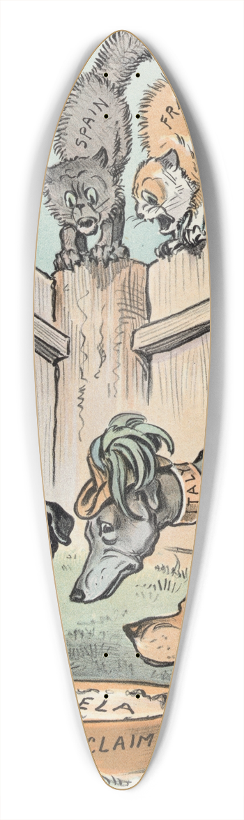 John Samuel Pughe - Getting their backs up 39.3 inch art pintail longboard deck